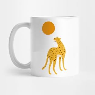 Roaring leopard and sun Mug